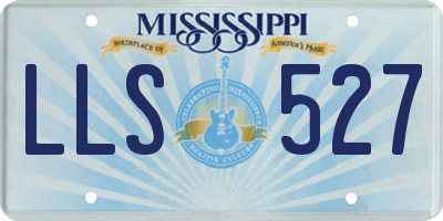 MS license plate LLS527