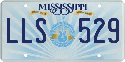 MS license plate LLS529