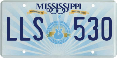 MS license plate LLS530