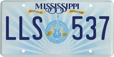 MS license plate LLS537