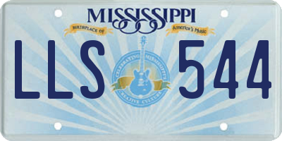 MS license plate LLS544