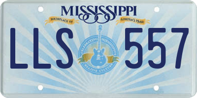 MS license plate LLS557