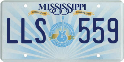 MS license plate LLS559