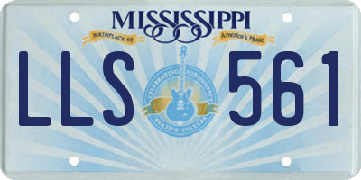 MS license plate LLS561