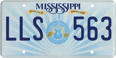 MS license plate LLS563