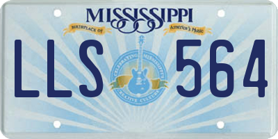 MS license plate LLS564