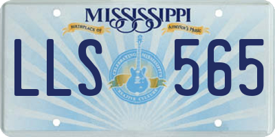 MS license plate LLS565