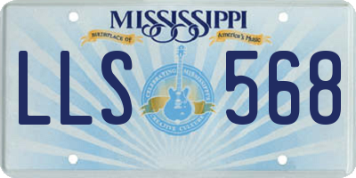MS license plate LLS568