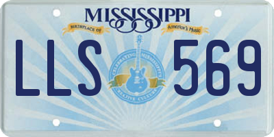 MS license plate LLS569