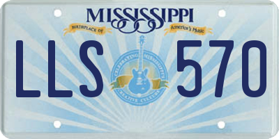 MS license plate LLS570