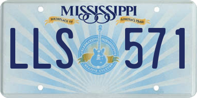 MS license plate LLS571