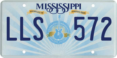 MS license plate LLS572