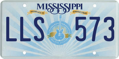 MS license plate LLS573