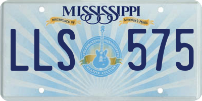 MS license plate LLS575