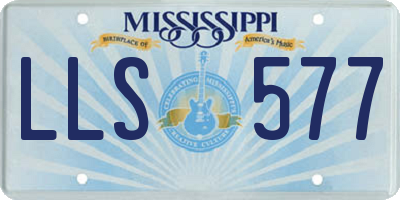 MS license plate LLS577
