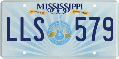 MS license plate LLS579