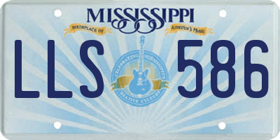 MS license plate LLS586