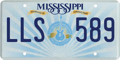 MS license plate LLS589