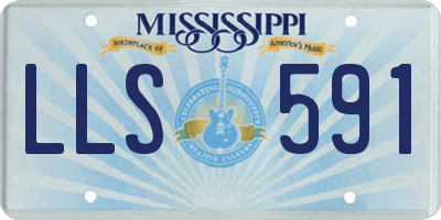 MS license plate LLS591