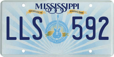 MS license plate LLS592