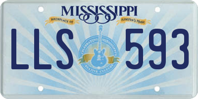 MS license plate LLS593