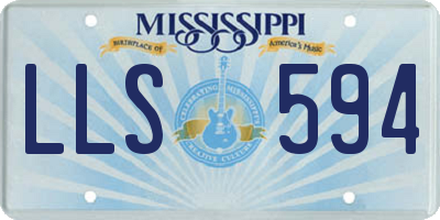 MS license plate LLS594