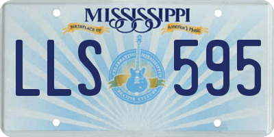 MS license plate LLS595