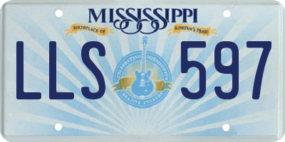 MS license plate LLS597