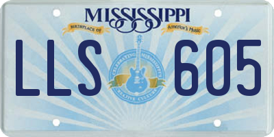 MS license plate LLS605