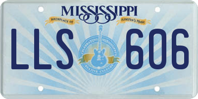 MS license plate LLS606