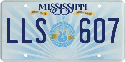 MS license plate LLS607