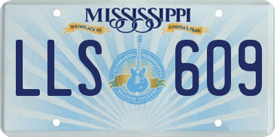 MS license plate LLS609