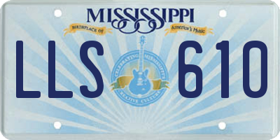 MS license plate LLS610