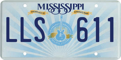 MS license plate LLS611