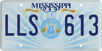 MS license plate LLS613