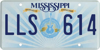 MS license plate LLS614