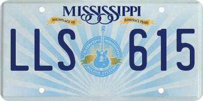 MS license plate LLS615