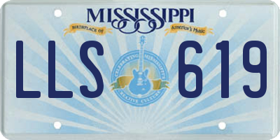 MS license plate LLS619