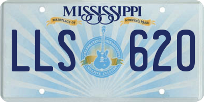 MS license plate LLS620