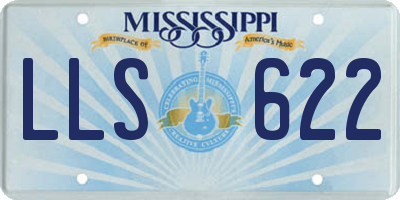 MS license plate LLS622