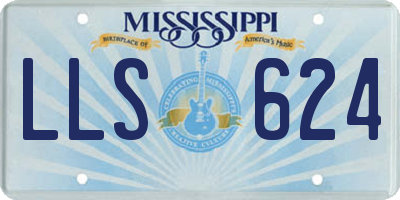 MS license plate LLS624