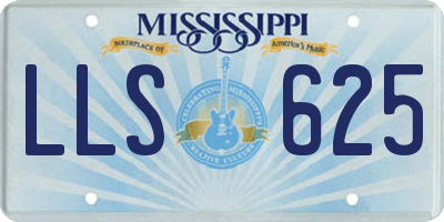 MS license plate LLS625