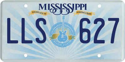 MS license plate LLS627
