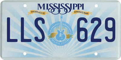 MS license plate LLS629