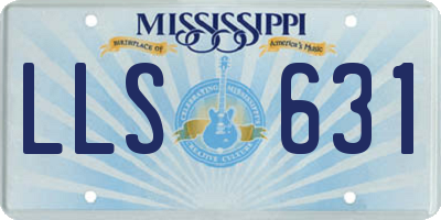 MS license plate LLS631