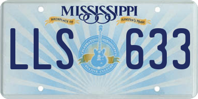 MS license plate LLS633