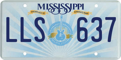 MS license plate LLS637