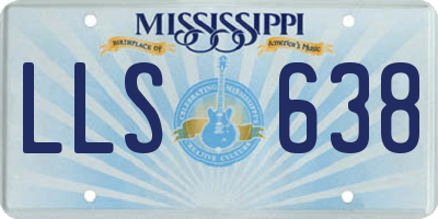 MS license plate LLS638