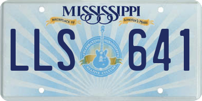 MS license plate LLS641