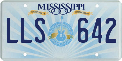 MS license plate LLS642